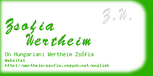 zsofia wertheim business card